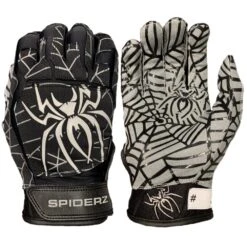 SPIDERZ WEB BATTING GLOVES - Black/Silver