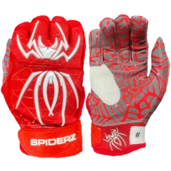 2022 Spiderz HYBRID Batting Glove - Red/White