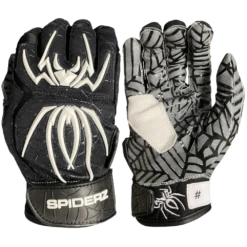 2022 Spiderz HYBRID Batting Glove - Black/White