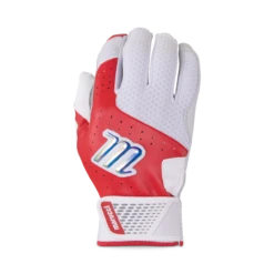 MARUCCI- CREST YOUTH BATTING GLOVES- RED/WHITE