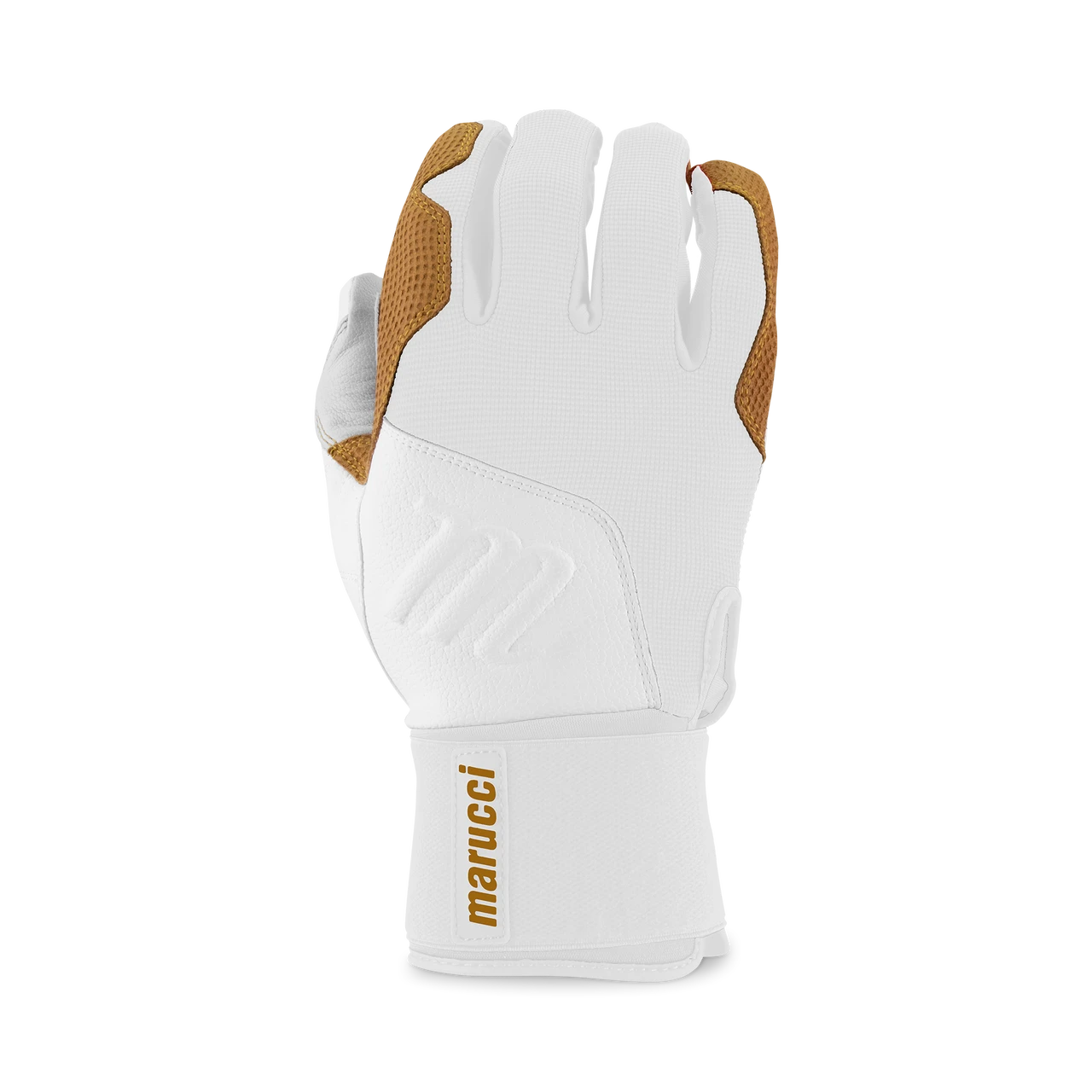 MARUCCI-BLACKSMITH BATTING GLOVES-WHITE/TAN 3 MARUCCI-BLACKSMITH BATTING GLOVES-WHITE/TAN