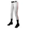 Champro- Girls/Womens Fastpitch Pants- White/Red Stripe -Sport Zone Shop 62103