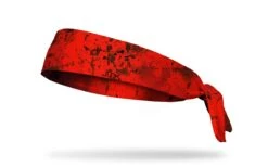 RED GRUNGE TIE HEADBAND
