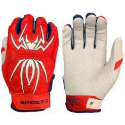 SPIDERZ ENDITE BATTING GLOVES - RED/WHITE/NAVY BLUE 2020