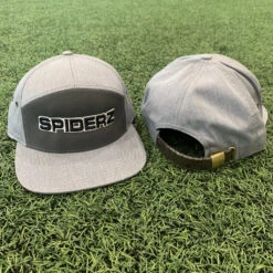 SPIDERZ 7 PANEL RICHARDSON FLAT BRIM SNAPBACK - HEATHER GREY/CHARCOAL/BLACK/WHITE