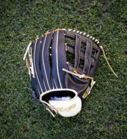 GS Sports Signature Series 13" Dual Post Ball Glove - Black / Metallic Gold